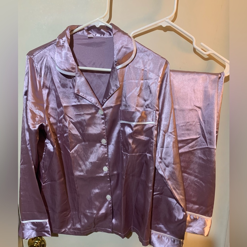 Silky Lavender Pajama Set Size Small